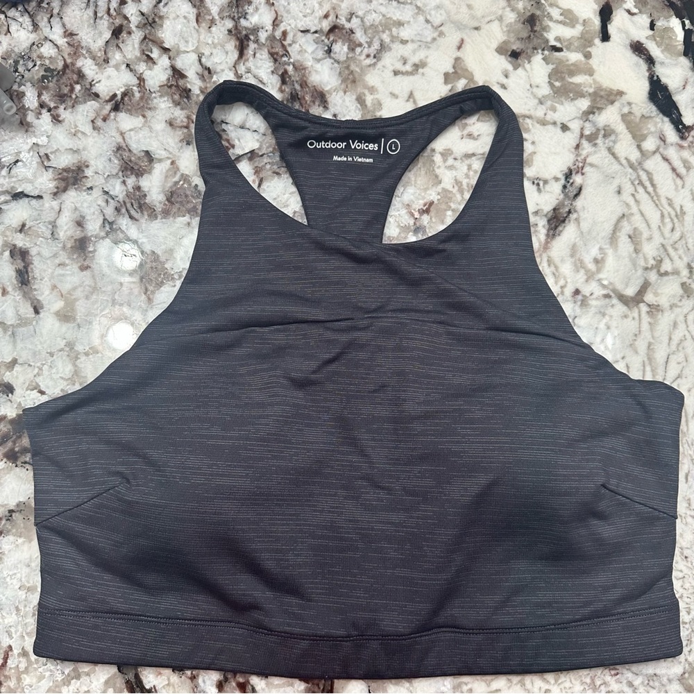 Outdoor Voices TechSweat™ Crop Top L Night Black